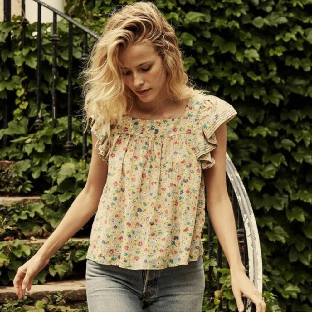 Dôen Abelene Tasha Garden Print Top
